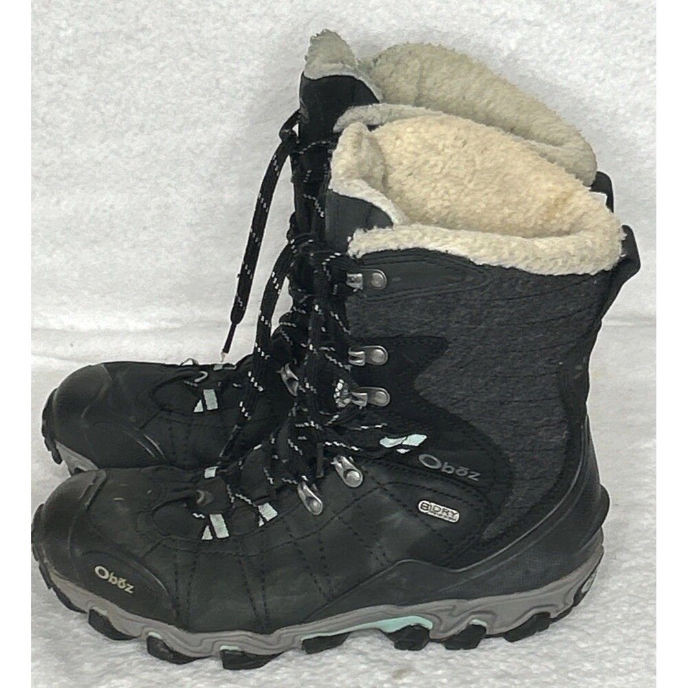 Oboz Bridger 7" 400 G B-DRY Thinsulate Waterproof Black Hiking Boots Women’s 9.5